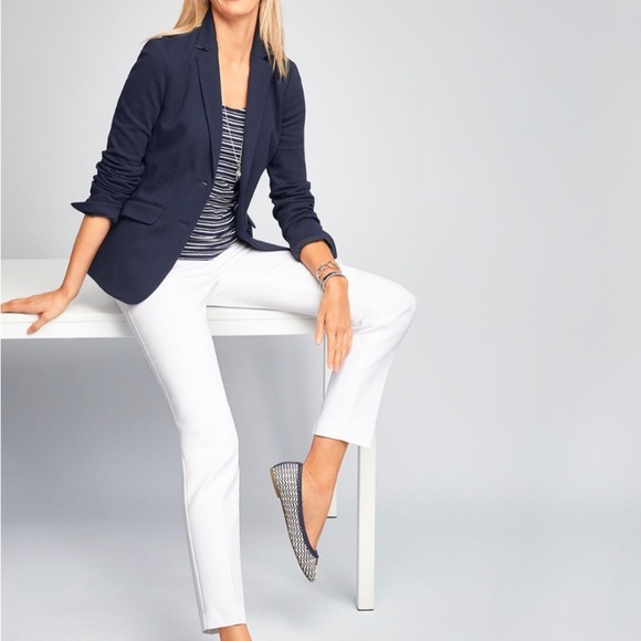 TALBOTS HAMPSHIRE ANKLE PANTS in White Size 6 - Picture 3 of 8